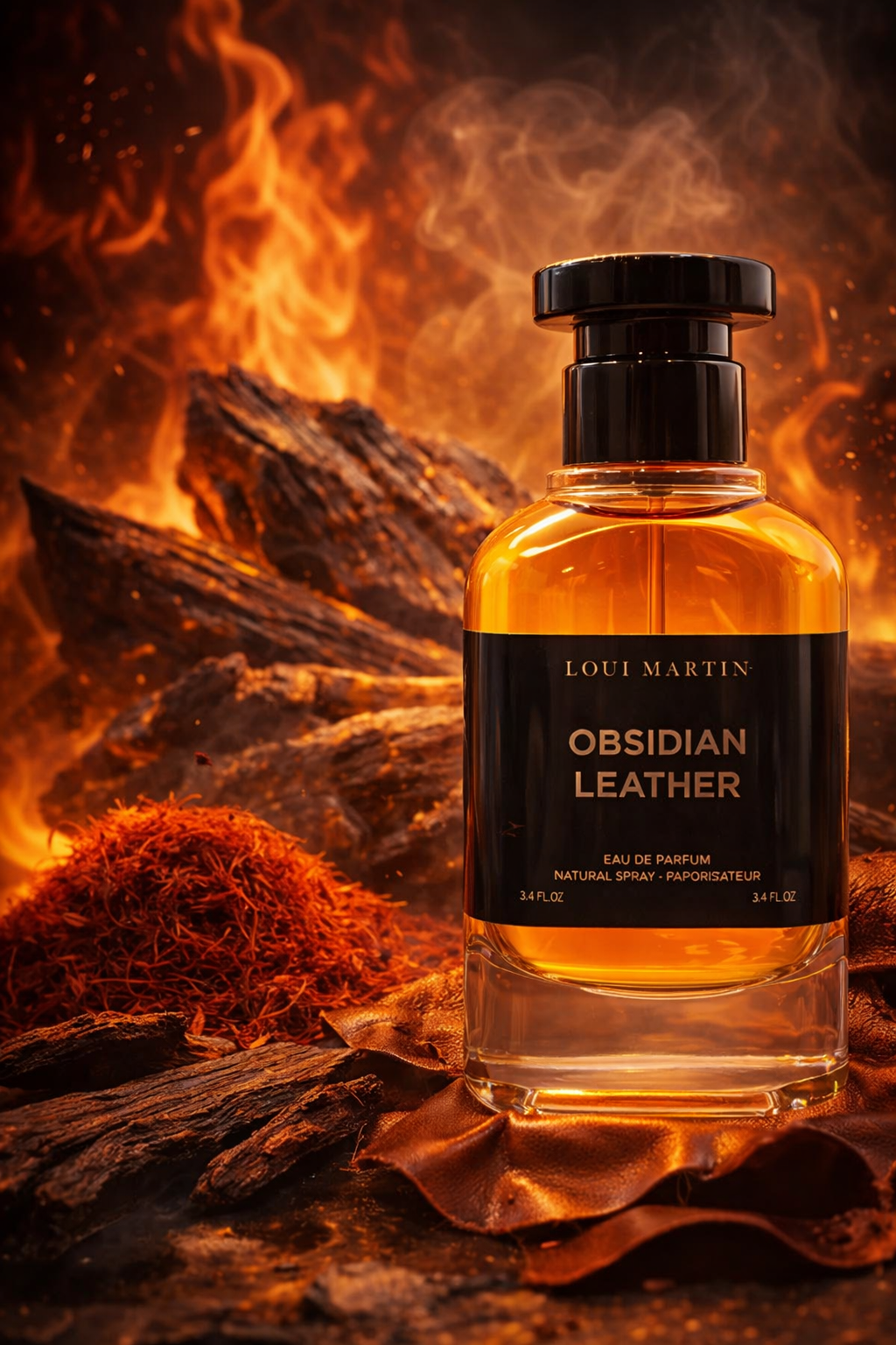 Obsidian Leather de Loui Martin – Eau de parfum mixte intense – 100 ml - inspi Falcon Leather